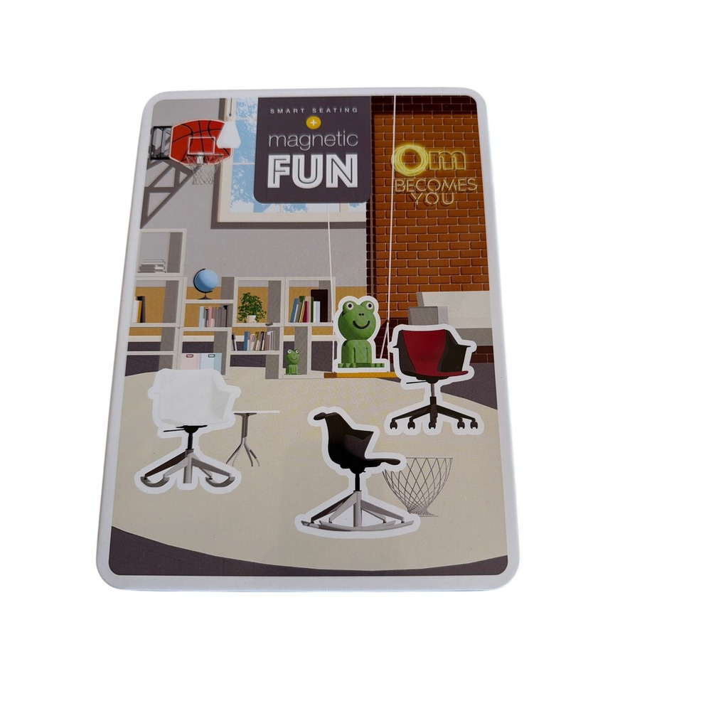 OM‎ Seating Magnetic Fun Multicolor Office Furniture Play Set Collectible Tin